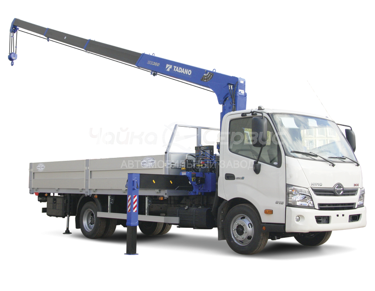 Кран-манипулятор HINO-300 с КМУ Чайка-Tadano TM-ZE363HS