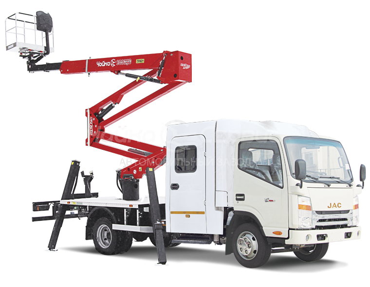 Автогидроподъёмник комбинированный телескопический JAC N80 c 7-местной двухрядной кабиной "Тайга"