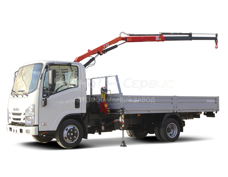 Кран-манипулятор ISUZU ELF 3.5 (NMR85) с КМУ Чайка-Fassi