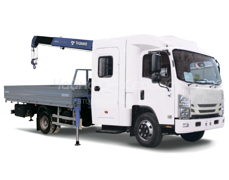 ПРОЕКТ: ISUZU ELF 7.5 с 7-местной двухрядной кабиной "Тайга" и КМУ Чайка-Tadano