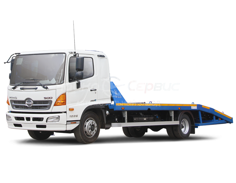 Эвакуатор HINO 500GD с ломаной платформой