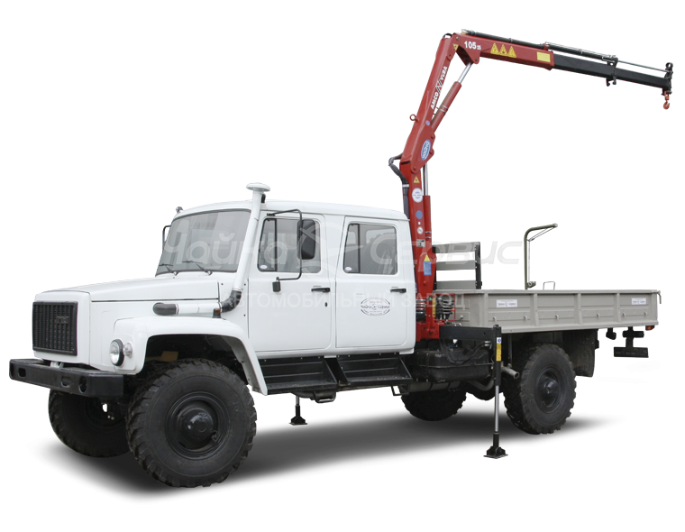 Кран-манипулятор ГАЗ-33088 c двухрядной кабиной и КМУ Чайка-