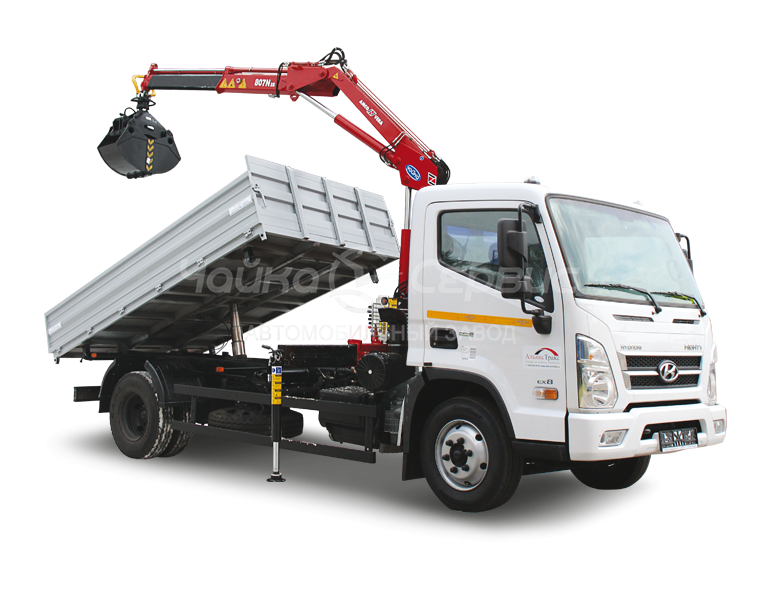 Самосвал Hyundai Mighty с КМУ Чайка NR