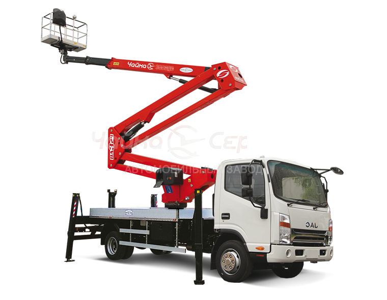 Автогидроподъёмник комбинированный телескопический JAC N80 с АГП Чайка TR-424